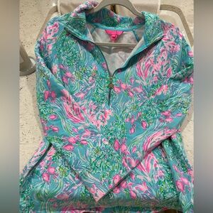 Lily Pulitzer Nicola Mesh panel half zip